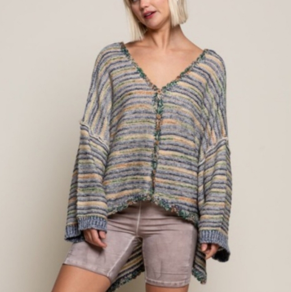 🐑POL Clothing Hi Lo Oversized Lounging Sweater - Picture 6 of 16